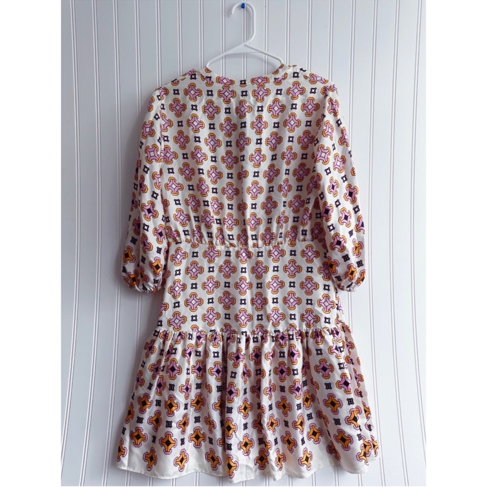 Maje 100% Silk Romea Geometric Printed Mini Dress NWT - Picture 6 of 15
